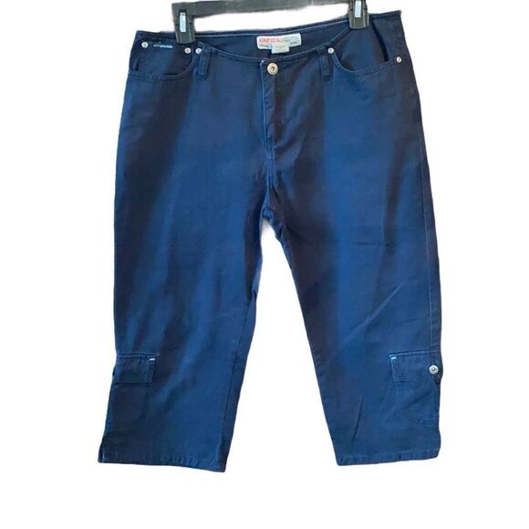Navy Blue Capri Size 9/10 - Picture 1 of 4